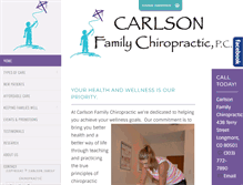 Tablet Screenshot of carlsonfamilychiro.com